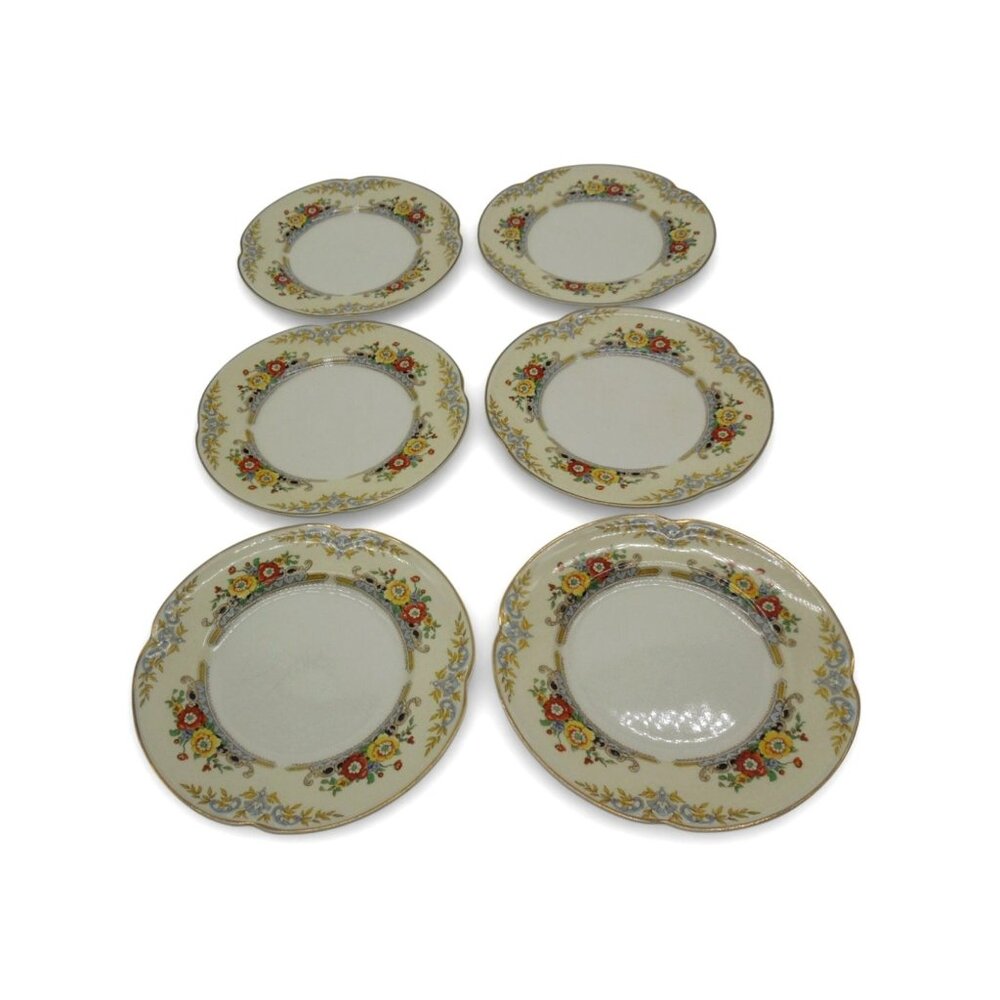 Johnson Bros Pareek Langhorn 6 Side Plates England Vintage